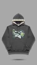 Orbital Navy graphic hoodie