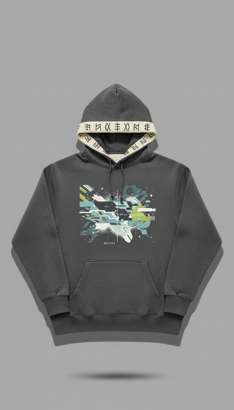 Orbital Navy graphic hoodie